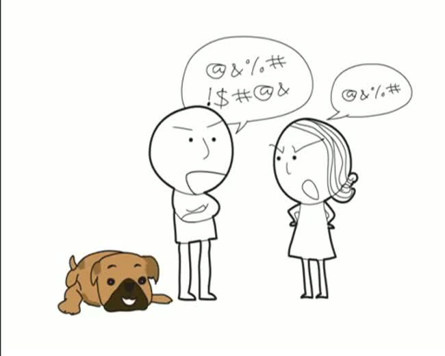Domestic disputes are doggy downers